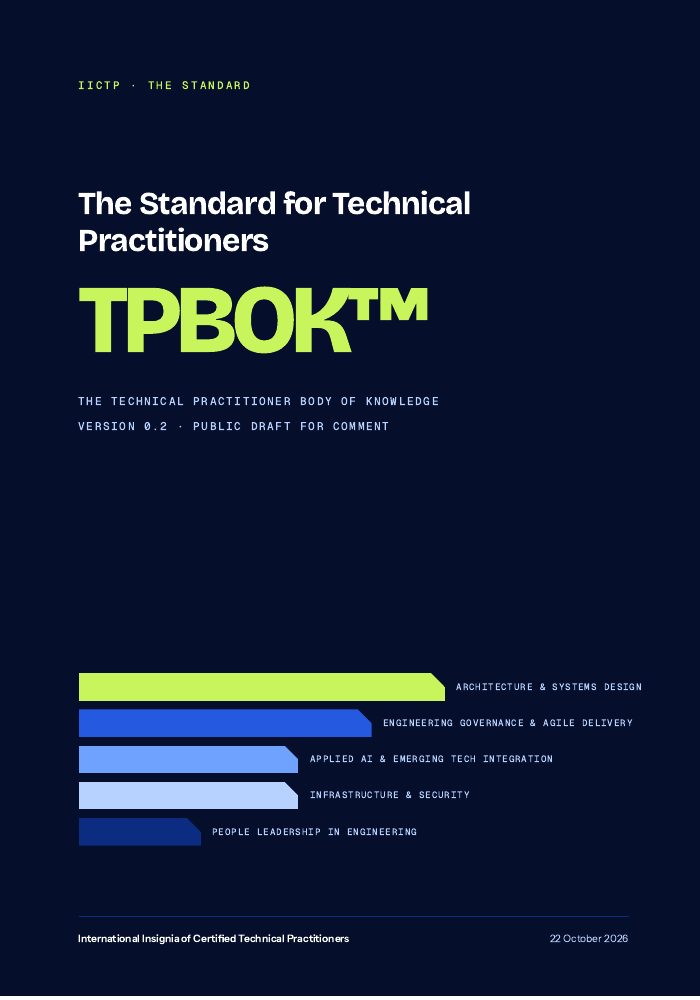 Cover of The Standard for Technical Practitioners (TPBOK™)
